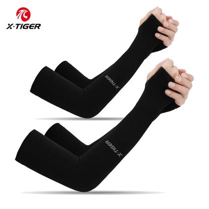 Cycling Arm Sleeves Ice Fabric Anti-Uv Sunscreen Running Cycling Sleeve Outdoor Sport Cycling Arm Warmers Men Women