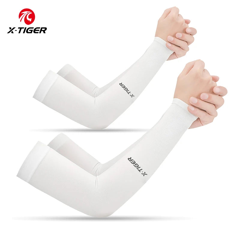 Cycling Arm Sleeves Ice Fabric Anti-Uv Sunscreen Running Cycling Sleeve Outdoor Sport Cycling Arm Warmers Men Women