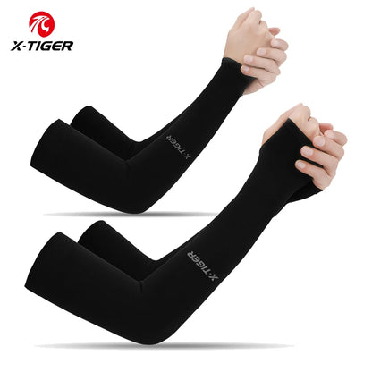 Cycling Arm Sleeves Ice Fabric Anti-Uv Sunscreen Running Cycling Sleeve Outdoor Sport Cycling Arm Warmers Men Women