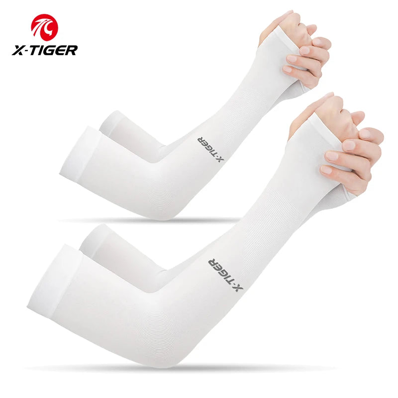 Cycling Arm Sleeves Ice Fabric Anti-Uv Sunscreen Running Cycling Sleeve Outdoor Sport Cycling Arm Warmers Men Women