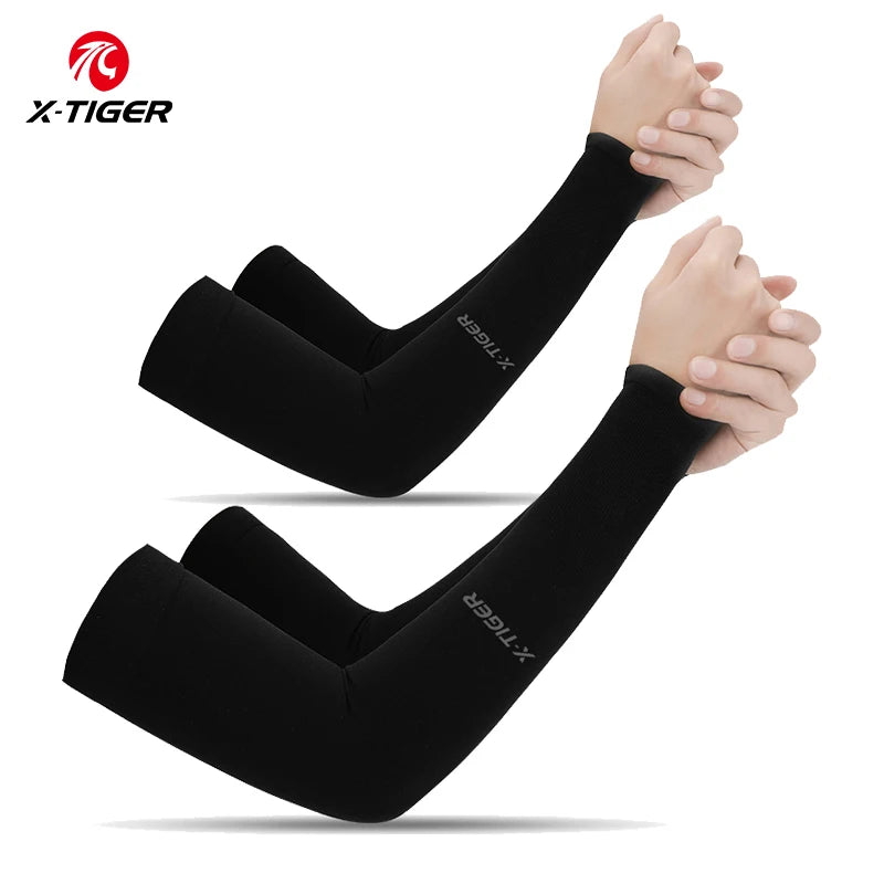 Cycling Arm Sleeves Ice Fabric Anti-Uv Sunscreen Running Cycling Sleeve Outdoor Sport Cycling Arm Warmers Men Women