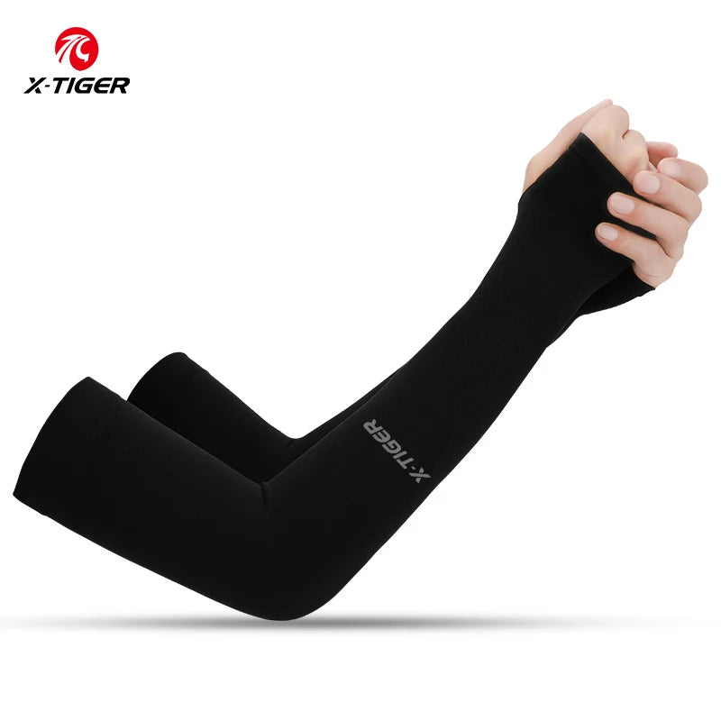 Cycling Arm Sleeves Ice Fabric Anti-Uv Sunscreen Running Cycling Sleeve Outdoor Sport Cycling Arm Warmers Men Women