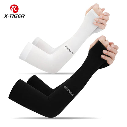 Cycling Arm Sleeves Ice Fabric Anti-Uv Sunscreen Running Cycling Sleeve Outdoor Sport Cycling Arm Warmers Men Women